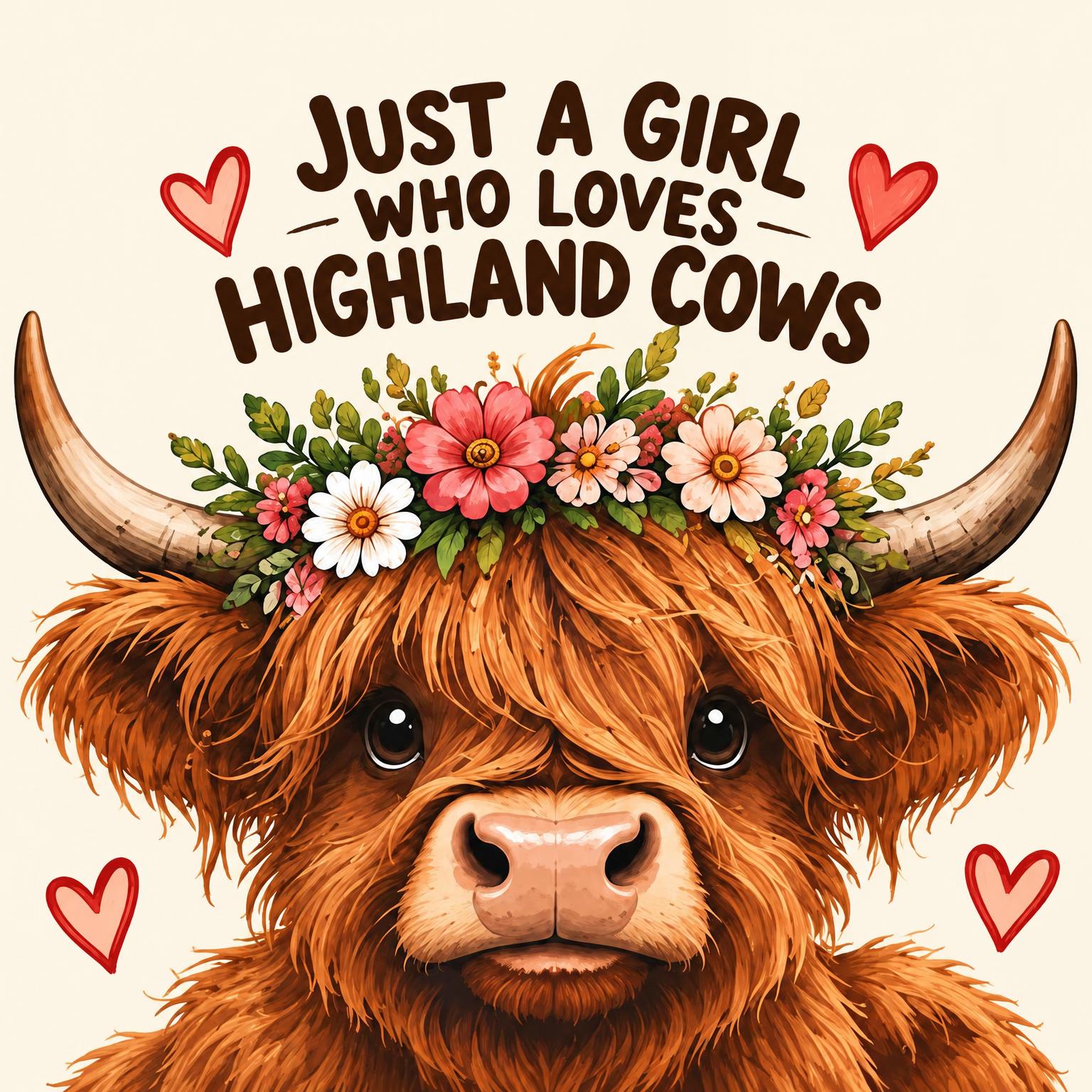 Just a Girl Who Loves Highland Cows